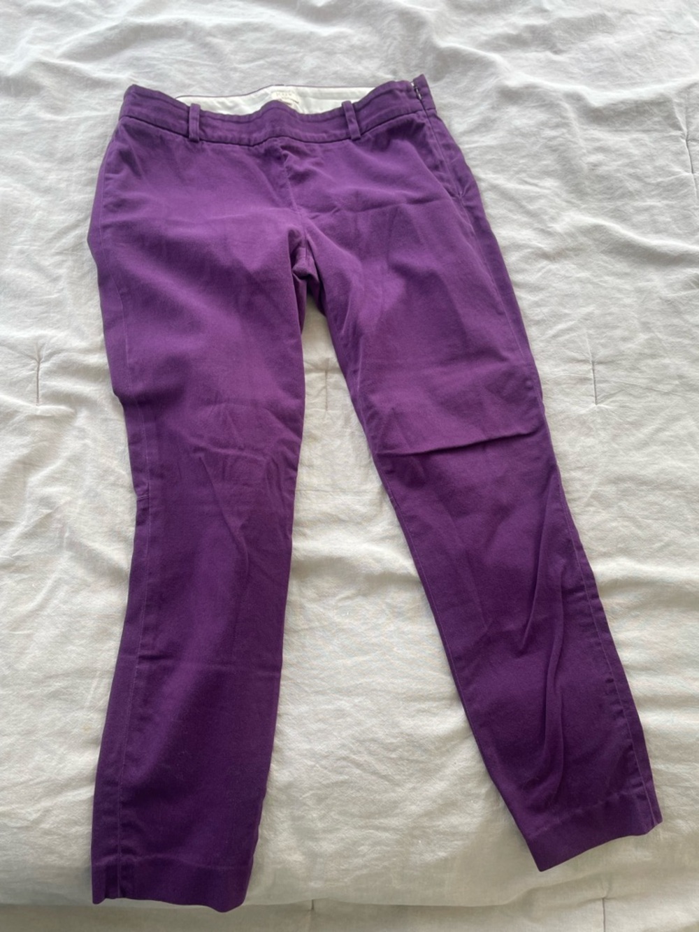 J Crew purple straight leg pants